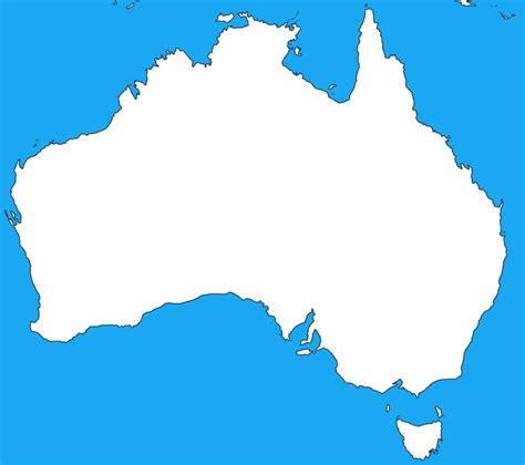 Australia Blank Map - ClipArt Best