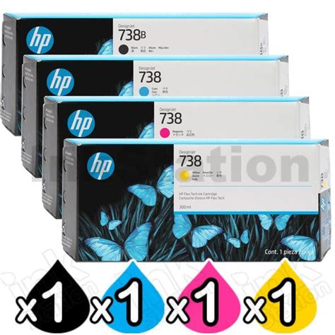 Hp Pack B Genuine Ml Designjet Ink Cartridges Combo P A