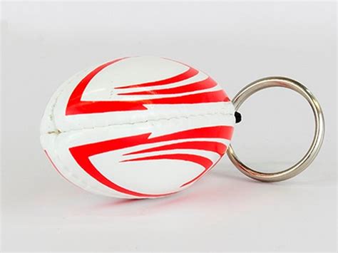 Promotional Rugby Ball Keyring PVC - JBKR01B | JUST BALLS