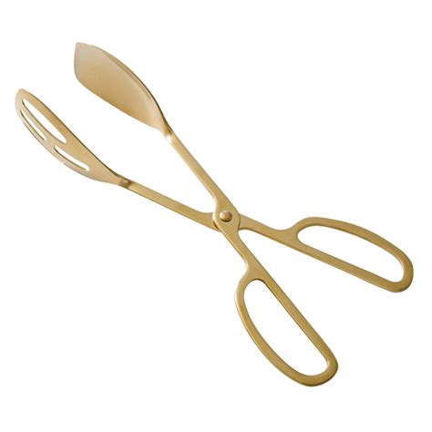 Gold Buffet Tongs Stainless Steel Food Serving Tongs Easy Grip Food