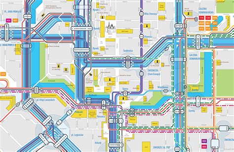 Map Of Public Transport In Wroclaw Behance