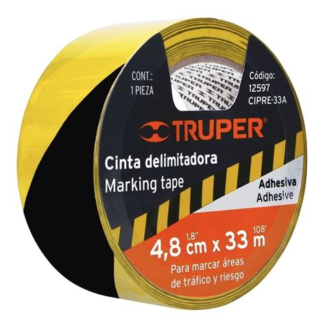 Cinta Señalizacion Amarillo negro 18 Mt Truper 12597 Mercado Libre