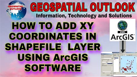 How To Add Xy Coordinate In Shapefile Feature Class Using Arcgis Software Youtube