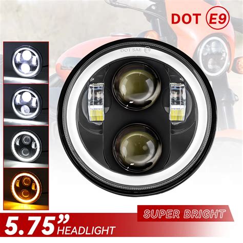 DRL Farol Da Motocicleta Para Harley Sportsters 5 75 Angel Eye LED