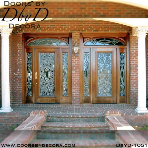 Custom Estate Leaded Glass Double Entry Wood Door Doors By Decora