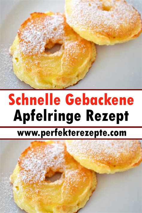 Schnelle Gebackene Apfelringe Rezept Schnelle Und Einfache Rezepte