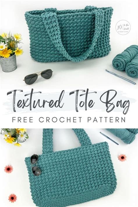 Textured Tote Bag Free Crochet Pattern Jo To The World Creations