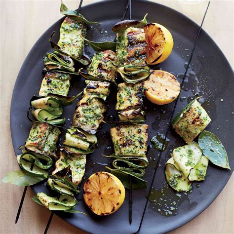 Swordfish Skewers With Salsa Verde Recipe Chad Colby