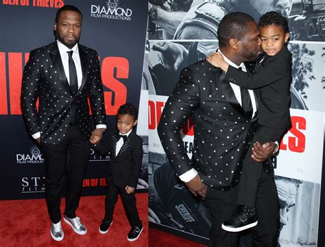 A Family Affair: 50 Cent Brings Son Sire To 'Den Of Thieves' Premiere ...