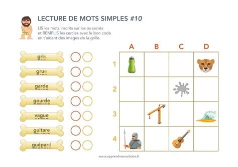 Mots avec G et GU qui font le son g lecture pas à pas en vidéo