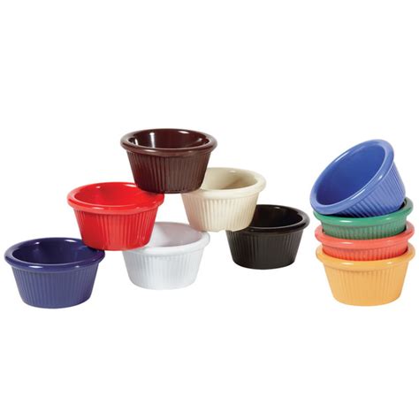 GET RM 387 IV 2 Oz Ivory Fluted Melamine Ramekin 48 Case