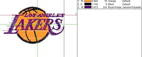 Lakers Embroidery Design Download Los Angeles Lakers Etsy