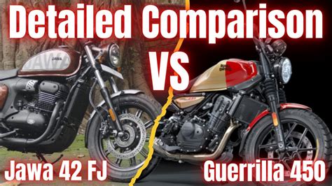 Finally New Jawa 42 Fj VS Royal Enfield Guerrilla 450 Detailed Side