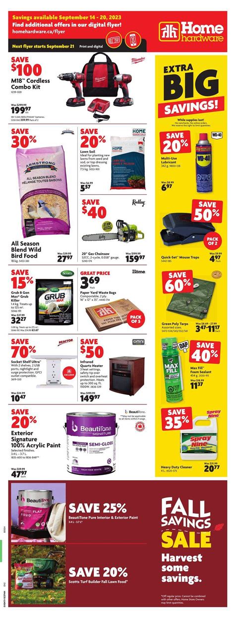 Home Hardware Atlantic Flyer September 14 To 20