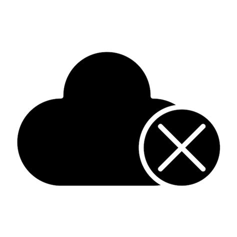 Nube De Diseño Vectorial Estilo De Icono Inaccesible Vector Premium