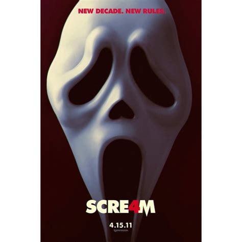 Scream 4 Movie Poster | Movie posters, Assassin movies, Girl posters