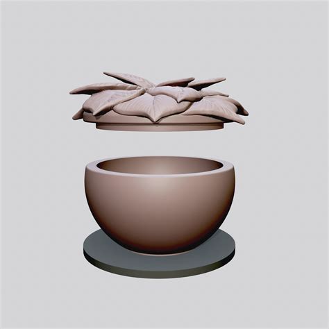 Poinsettia Flower Pot 3d Model 3d Printable Cgtrader