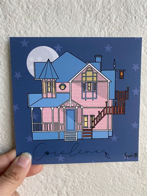 Coraline Coraline House Art Print The Pink Palace Etsy