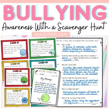 Bullying Prevention Anti Bullying Activities by Teach2Tell | TPT