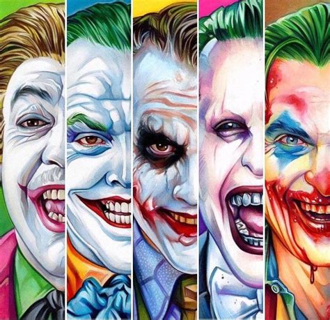 The Jokers Are Painted In Different Colors