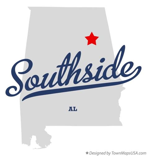 Map of Southside, AL, Alabama