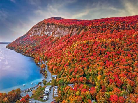 Vermont Fall Foliage Colors VT Fall Wall Decor New England Fall Landscape Photo Canvas Print ...