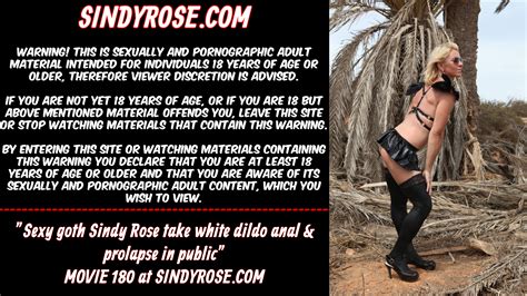 Sexy Goth Sindy Rose Take White Dildo Anal Prolapse ThisVid