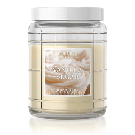 Aromahome By Slatkin And Co 16 Oz Vanilla Sugar Scented Candle Jar 101