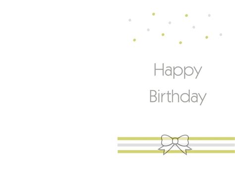 Blank Printable Birthday Cards