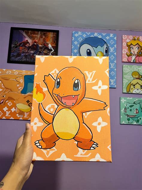 Pokémon Painting Charmander - Etsy