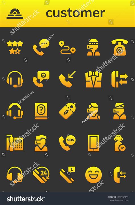 Customer Icon Set 26 Filled Customer Stock Vector Royalty Free 1306992151