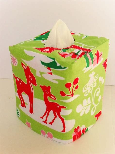 Holiday Tissue Box Cover Tissue Box Covers Tissue Boxes Christmas