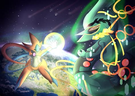 Deoxys Vs Mega Rayquaza By Togeticisa On Deviantart