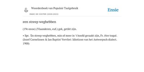 Een Streep Weghebben De Betekenis Volgens Woordenboek Van Populair