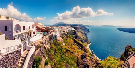 Panorama Soleado De La Ma Ana De La Isla De Santorini La Pintoresca