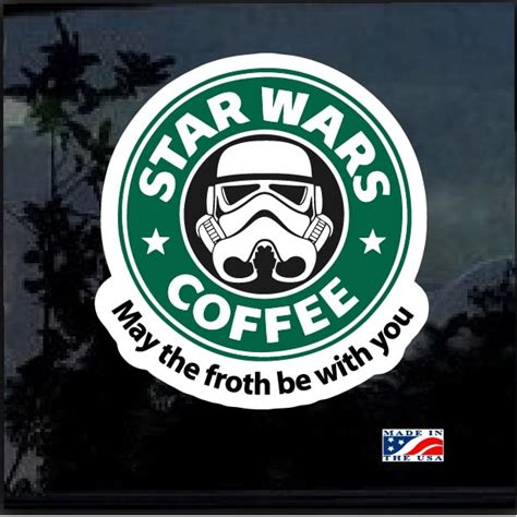 Star Wars Coffee Full Color Decal Sticker Custom Made In The Usa