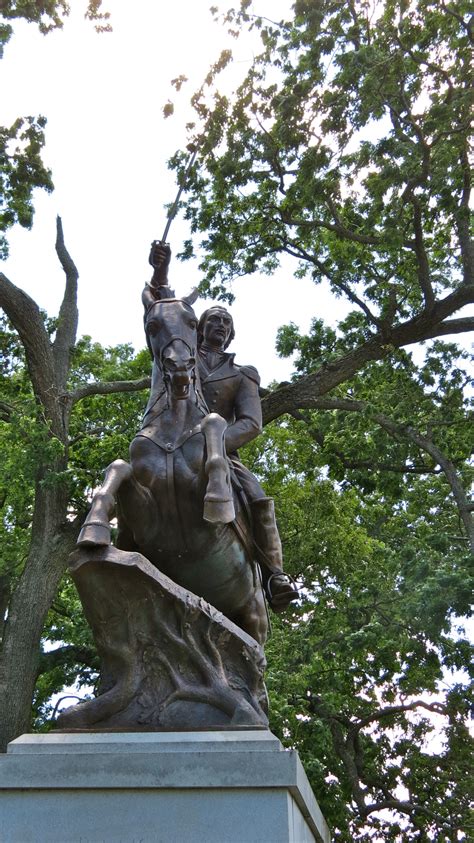 Equestrian statue of Casimir Pulaski in RI Providence US