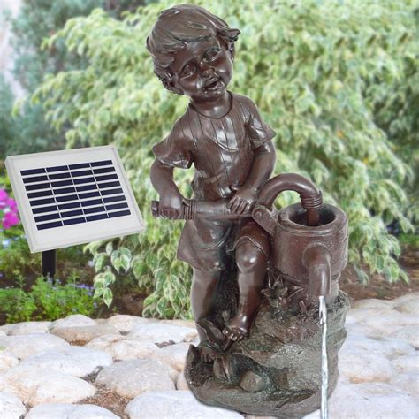 Amur Solar Brunnen Solar Springbrunnen Gartenbrunnen Zierbrunnen Solar