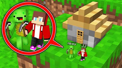 Jj And Mikey Became Tiny And Found Smallest Base In Minecraft Maizen