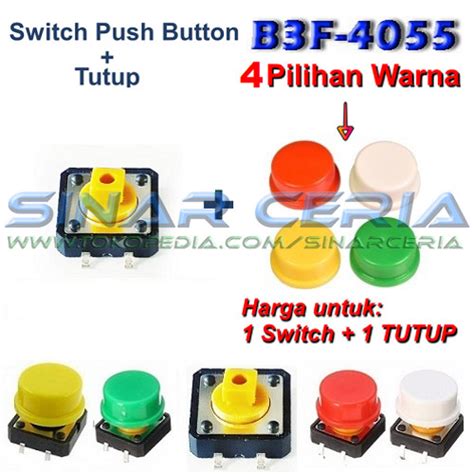 Jual Switch Push Button B F X X Tutup Keycap Warna