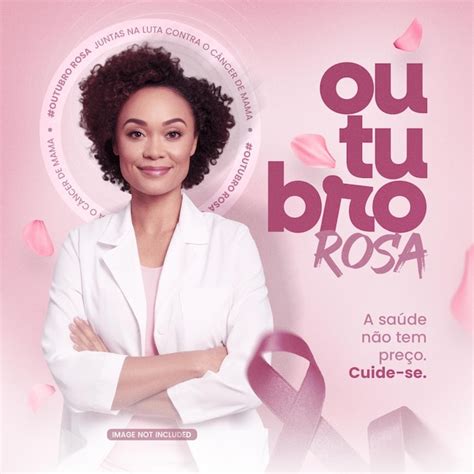 Outubro Rosa Combate Ao Câncer De Mama Outubro Rosa Psd Premium