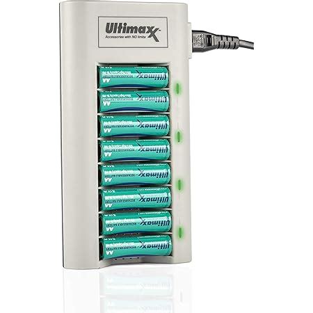 Amazon Ultimaxx 8 AA 3150mAh Ni MH Ni CD Rechargeable Batteries