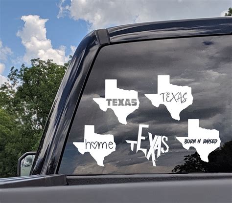 Texas Vinyl Decal Car Decal Texas Car Sticker State - Etsy