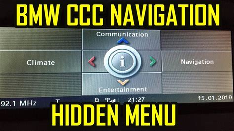 BMW E60 E90 E63 E81 X5 X6 Hidden Menu IDrive CCC Navigation