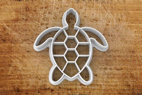 Sea Turtle Cookie Cutter Stl File With Emboss Etsy