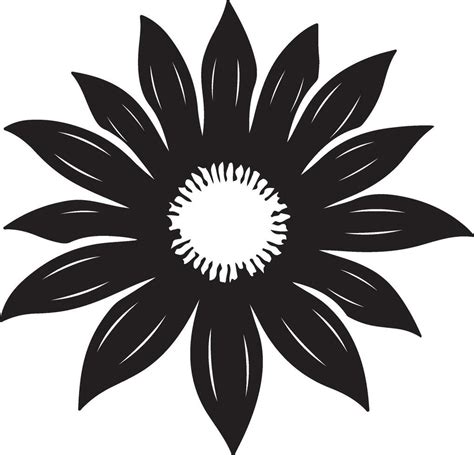 Sunflower Silhouette Vector Illustration White Background 41163754 ...