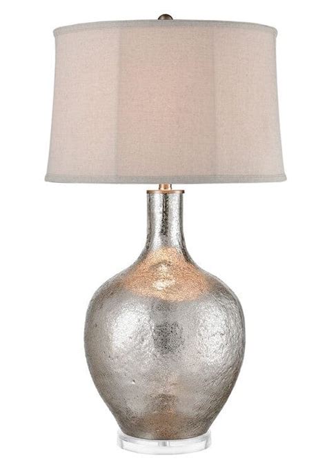 Crackled Mercury Glass Lamp English Country Home