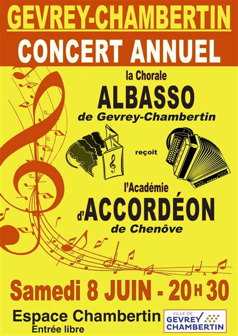 Concert Annuel De La Chorale Albasso Concert Chanson Variete A Gevrey