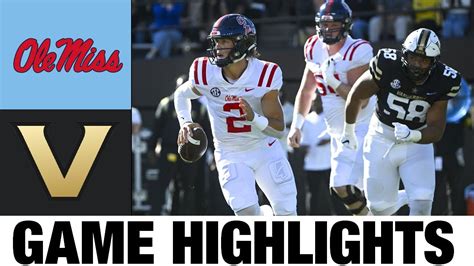 9 Ole Miss Vs Vanderbilt 2022 College Football Highlights YouTube