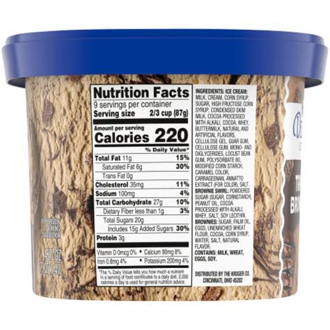 Kroger® Deluxe Triple Brownie Ice Cream Tub 48 Oz Kroger